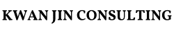 Kwan Jin Consulting logo with a checkered transparency effect.